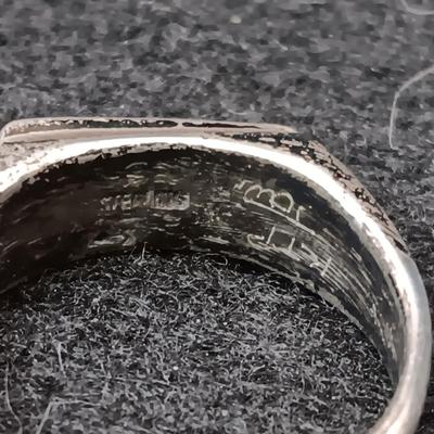 2 STERLING SILVER RINGS 11.96g SIZES 11 3/4 & 10 3/4