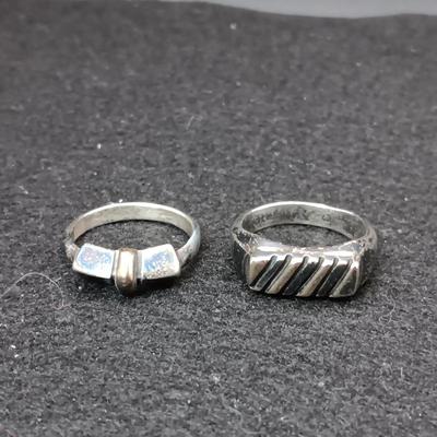 2 MORE STERLING SILVER RINGS 12.64g SIZE 7 1/2