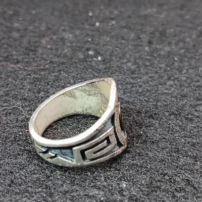 LAPIS LAZULI SET IN STERLING SILVER AND ANOTHER STERLING RING BOTH SIZE 4 1/2