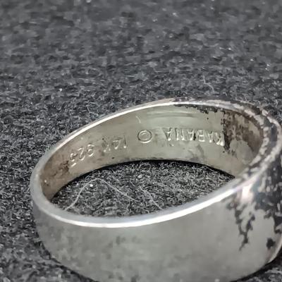 14K AND STERLING SILVER RING 6.18g SIZE 7 1/2