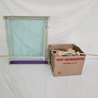 Mini Weaving Loom & Assorted Fiber Arts Materials (PB-JS)