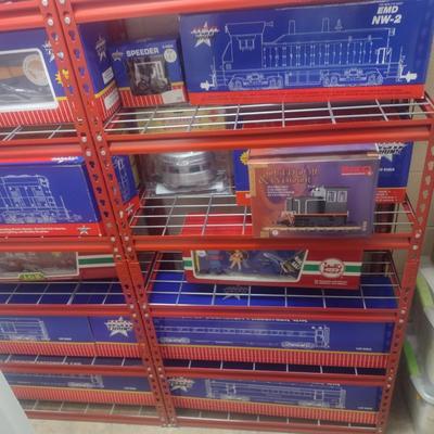 Entire Metal Rack and Adjustable Shelving System (No Contents--See message below)