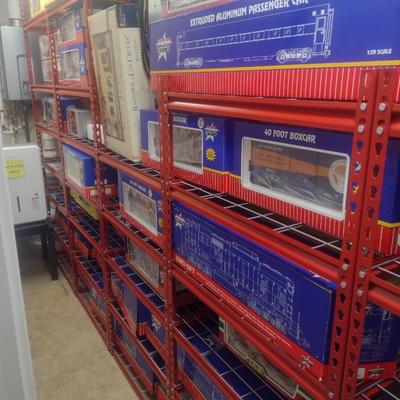 Entire Metal Rack and Adjustable Shelving System (No Contents--See message below)