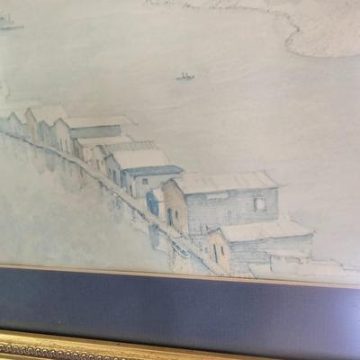 Signed Waterfront Cityscape - Stephen Hudson (PB-JS)