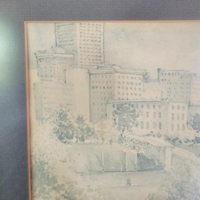 Signed Waterfront Cityscape - Stephen Hudson (PB-JS)