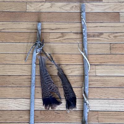 Two Handcrafted Snake Sticks (LR-DZ)