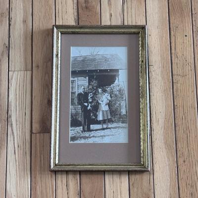 Three Vintage Photographs in Gold-Painted Wooden Frames (PB-DZ)