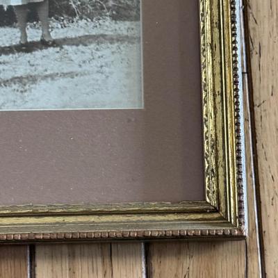 Three Vintage Photographs in Gold-Painted Wooden Frames (PB-DZ)