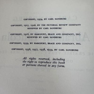 Books on Abraham Lincoln by Carl Sandburg (B1-DZ)