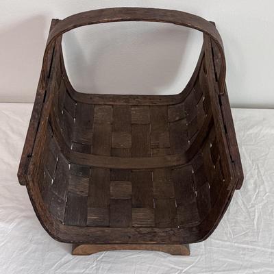 Split Oak Woven Primitive Firewood Basket and Other Cottage Core Home Decor (B1-DZ)
