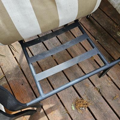 Rectangular Glass Top Patio Table w/ Six Chairs & Cushions (Y-JS)