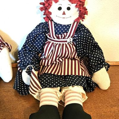 Handmade Raggedy Ann and Andy Doll Set