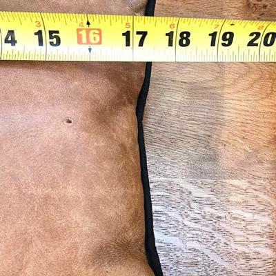 2 Tan Italian Leather Pillows
