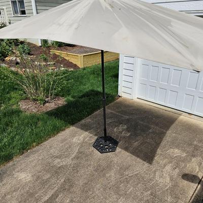 8' Patio Umbrella + Metal Stand (G-JS)