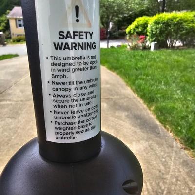 8' Patio Umbrella + Metal Stand (G-JS)