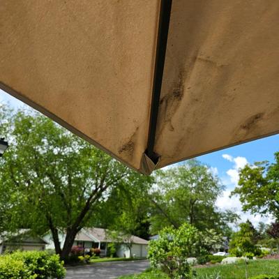 8' Patio Umbrella + Metal Stand (G-JS)