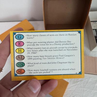 Collection of Games and Crafting Supplies Including Trivial Pursuit, Travel Scrabble, and Crayons (B1-DZ)