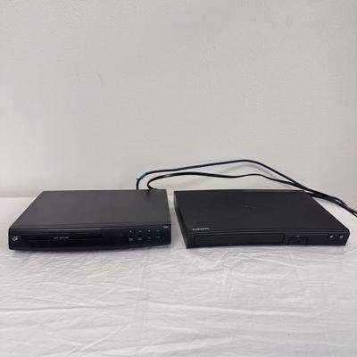 Samsung BD-J5700 Blue-Ray Player, GPX DVD/CD Player DH300B, and Several DVDs (B1-DZ)