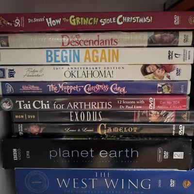 Samsung BD-J5700 Blue-Ray Player, GPX DVD/CD Player DH300B, and Several DVDs (B1-DZ)