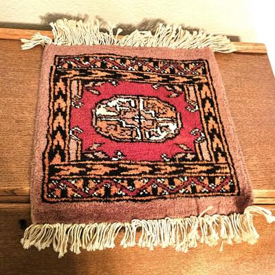 Hand-Knotted Wool Tabletop Rug