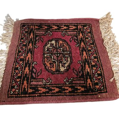 Hand-Knotted Wool Tabletop Rug
