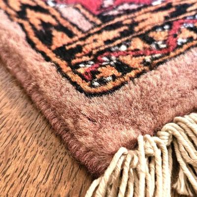 Hand-Knotted Wool Tabletop Rug
