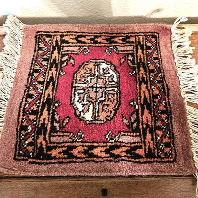 Hand-Knotted Wool Tabletop Rug