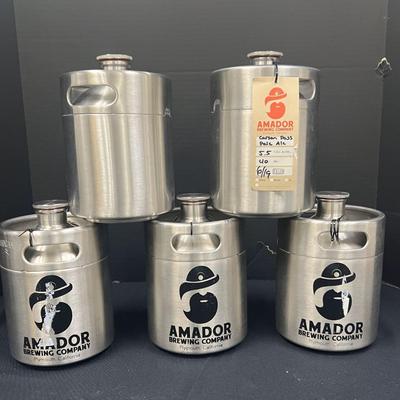 5 Amador Brewing Co. Canisters (Growlers)
