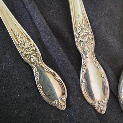 45 Piece WM Rogers 'Victorian Rose' Silverplate Flatware w/Case (DR-JS)