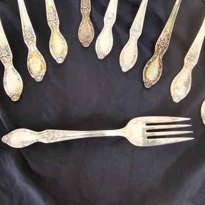 45 Piece WM Rogers 'Victorian Rose' Silverplate Flatware w/Case (DR-JS)