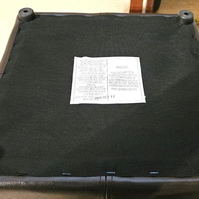 2 Brown Contemporary Square Ottomans