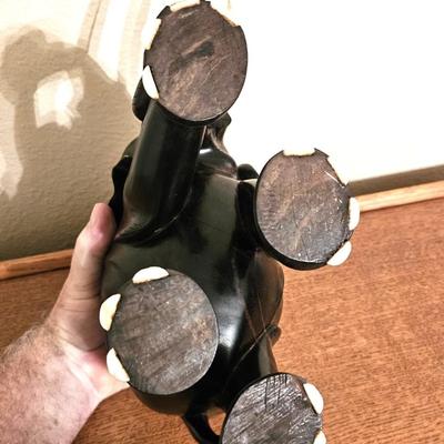 Vintage Ebony Elephant Carving
