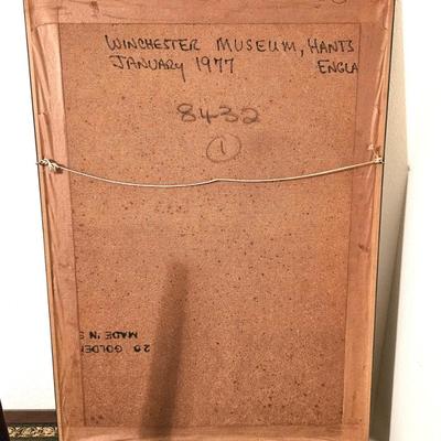 Set of 3 Vintage Brass Rubbings