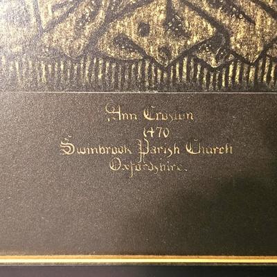 Set of 3 Vintage Brass Rubbings