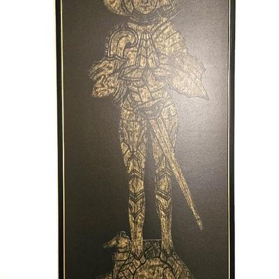 Set of 3 Vintage Brass Rubbings