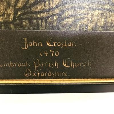 Set of 3 Vintage Brass Rubbings