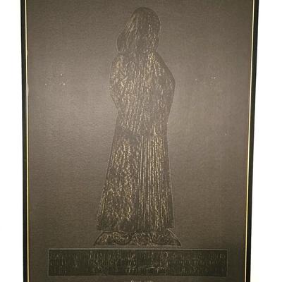 Set of 3 Vintage Brass Rubbings