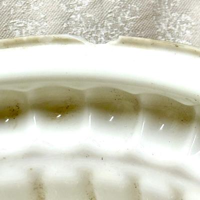 1920s Art Nouveau Milk Glass Domed Light Shade