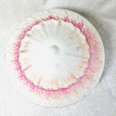 1920s Art Nouveau Milk Glass Domed Light Shade