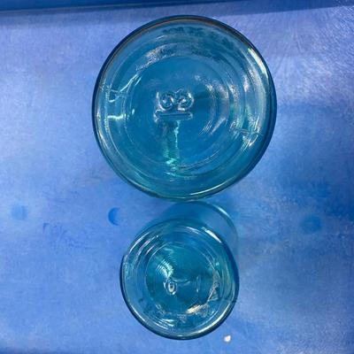 2 Blue Ball Mason Jars - Vintage RARE