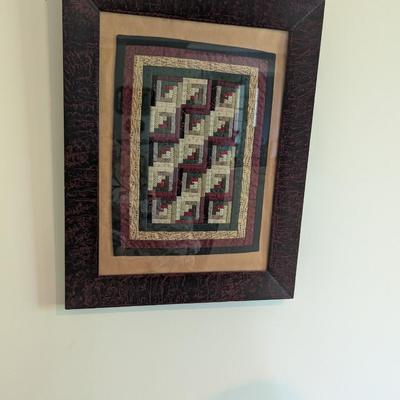 Framed Hand Made Quilt (DR)