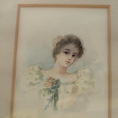 Gold Framed Hand Painted Portrait "E.C. Bitterlich, Philadelphia" (USB)