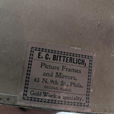 Gold Framed Hand Painted Portrait "E.C. Bitterlich, Philadelphia" (USB)