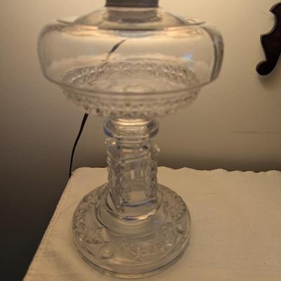 Electric Hurricane Lamp With Cut & Pierced Strawberries & Leaves Shade (BR1)