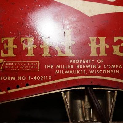 VINTAGE MILLER HIGH LIFE CASH REGISTER MOUNT LIGHT.