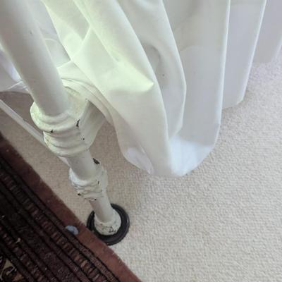 Cast Iron White Metal Bed Frame With Mattress & Box Spring (BR1)