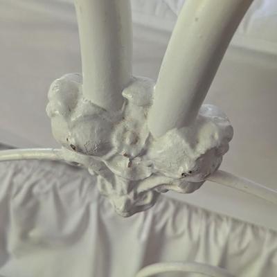Cast Iron White Metal Bed Frame With Mattress & Box Spring (BR1)