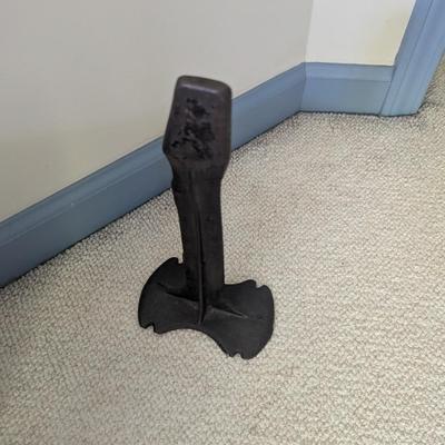 Vintage Cast Iron Cobbler Shoe Repair Stand & Form (BR1)