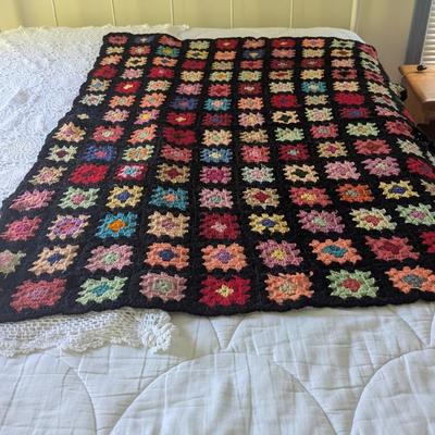 Hand Made Crocheted Blanket & Table Cloth (BR1)