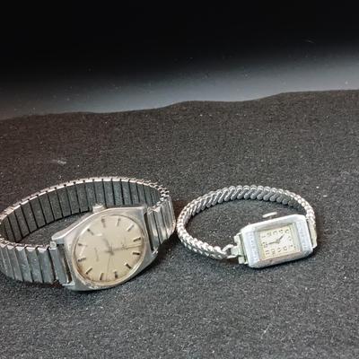MENS BULOVA AND LADIES ELGIN WATCHES FOR PARTS OR REPAIR
